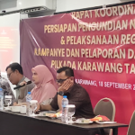 KPU Karawang Gelar Rapat Kordinasi Penetapan Nomor Urut Pasangan Calon