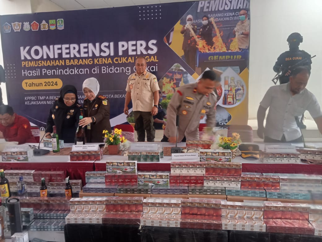 Jutaan Rokok Ilegal Lenyap di Bekasi, Negara Rugi Miliaran Rupiah