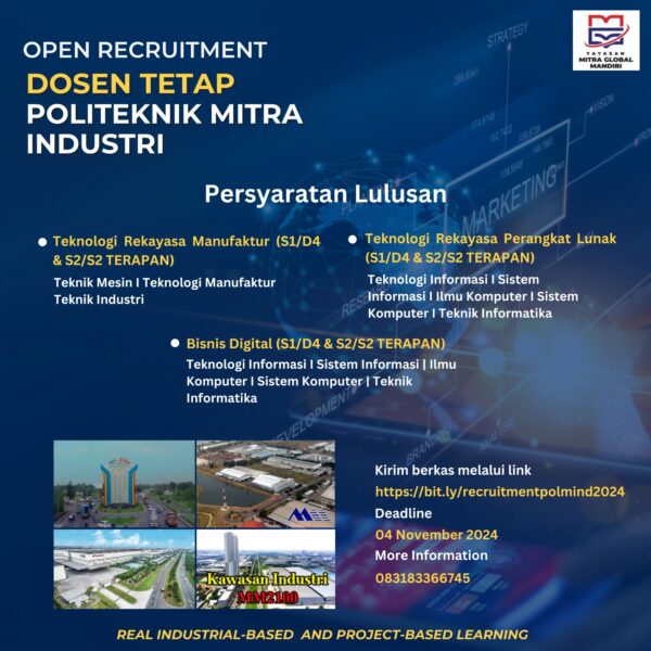 Dosen Tetap – Politeknik Mitra Industri