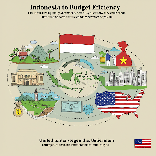 Efisiensi Anggaran di Tengah Ketidakpastian Global: Strategi Indonesia, AS, dan Vietnam