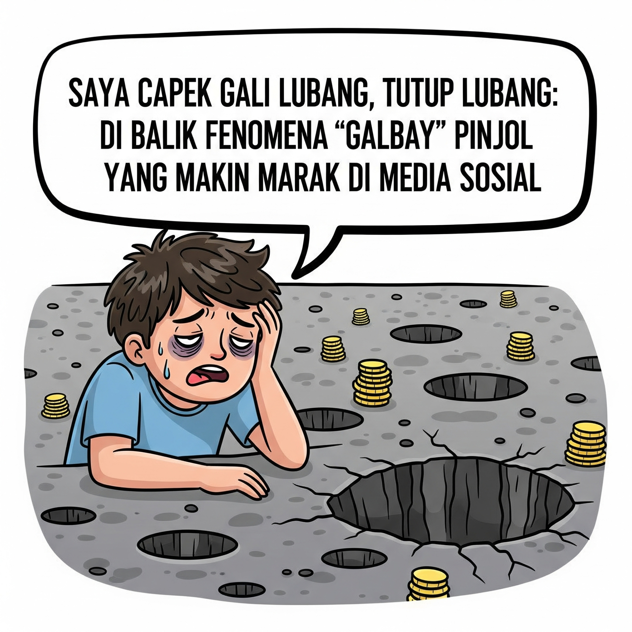 Capek Gali Lubang Tutup Lubang: Mengapa Fenomena Galbay Pinjol Makin Marak di Media Sosial?