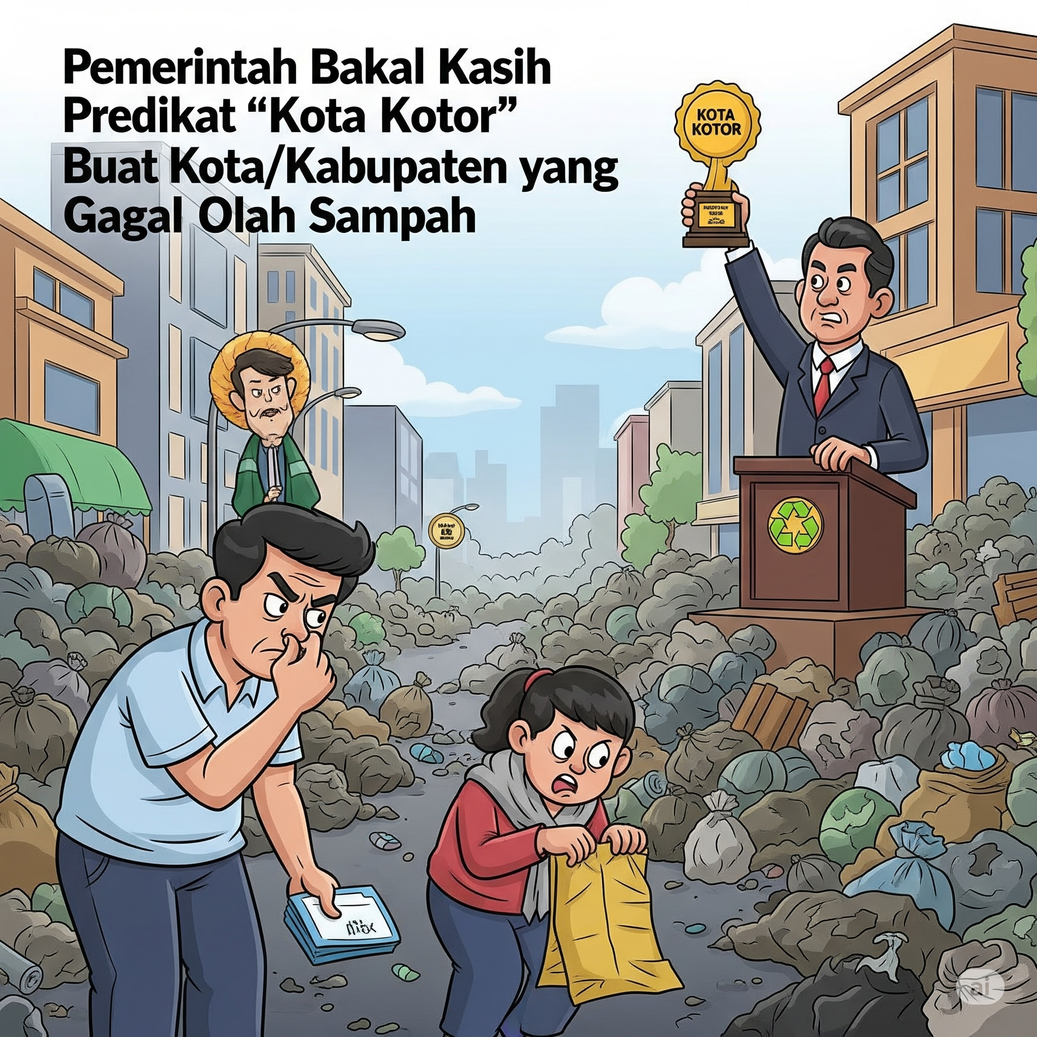 Kota Kotor Jadi Predikat Baru Adipura: KLH Akan Hukum Daerah Gagal Kelola Sampah