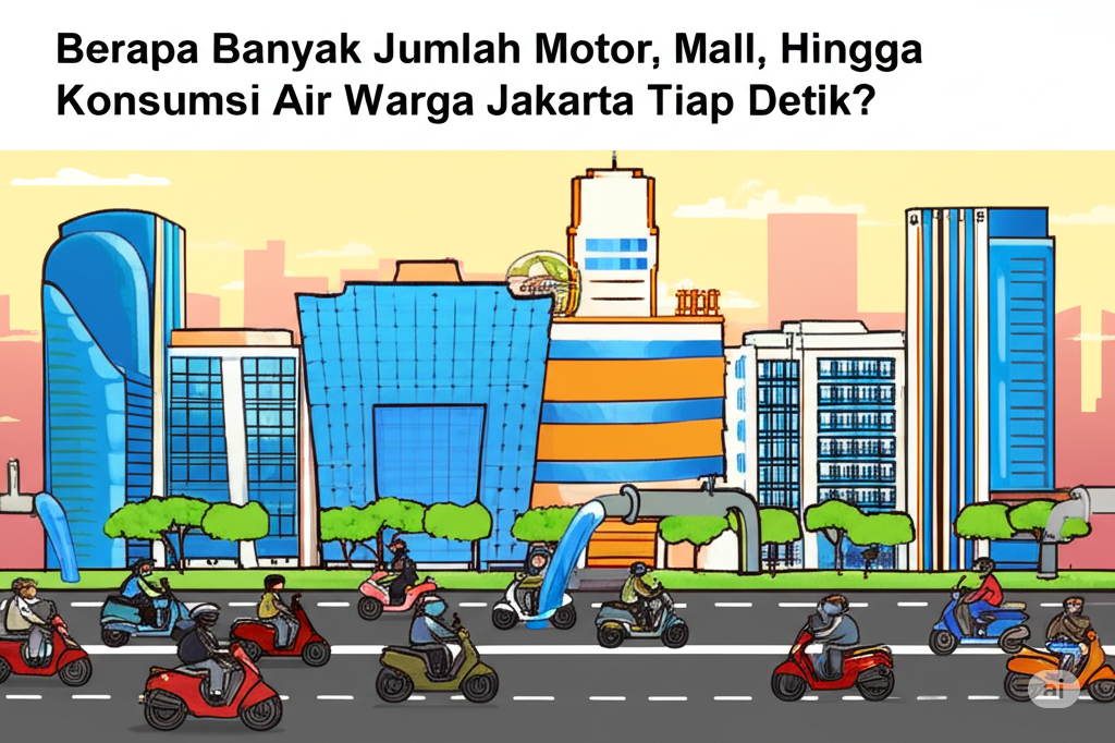 Seberapa Sibuk Jakarta? Ini Jumlah Motor, Mall, hingga Konsumsi Air per Detiknya!