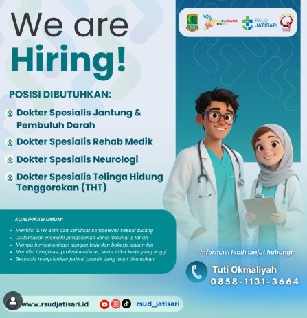 RSUD JATISARI BUTUH TENAGA MEDIS