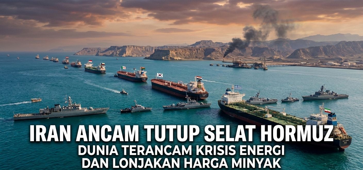 Iran Ancam Tutup Selat Hormuz, Dunia Terancam Krisis Energi dan Lonjakan Harga Minyak