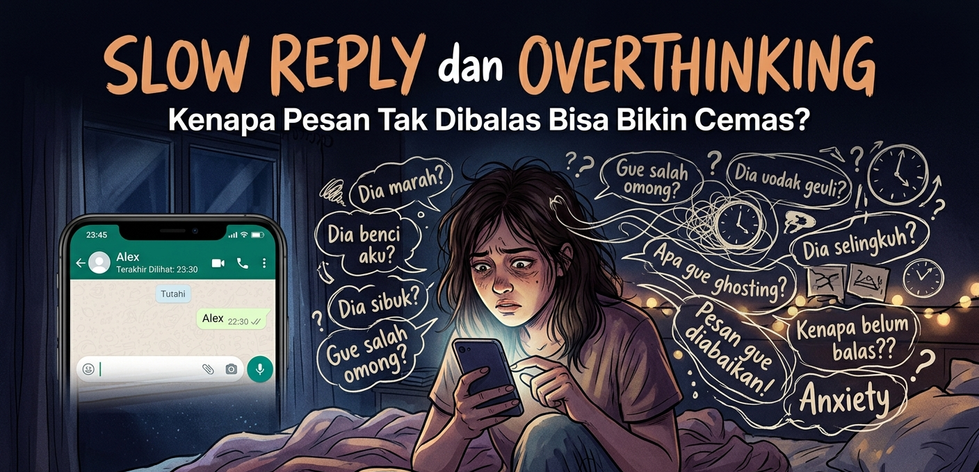 Slow Reply dan Overthinking: Kenapa Pesan Tak Dibalas Bisa Bikin Cemas?