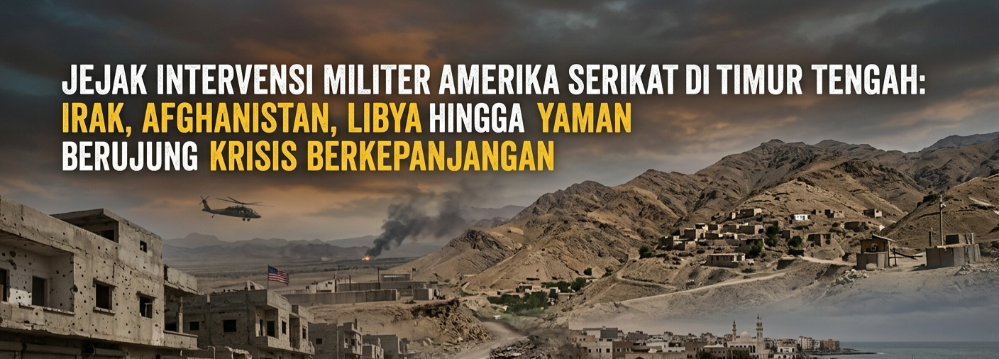 Jejak Intervensi Militer Amerika Serikat di Timur Tengah: Irak, Afghanistan, Libya hingga Yaman Berujung Krisis Berkepanjangan