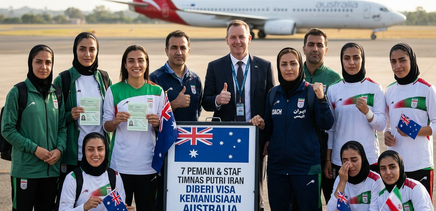 7 Pemain dan Staf Timnas Putri Iran Diberi Visa Kemanusiaan Australia Usai Protes Lagu Kebangsaan