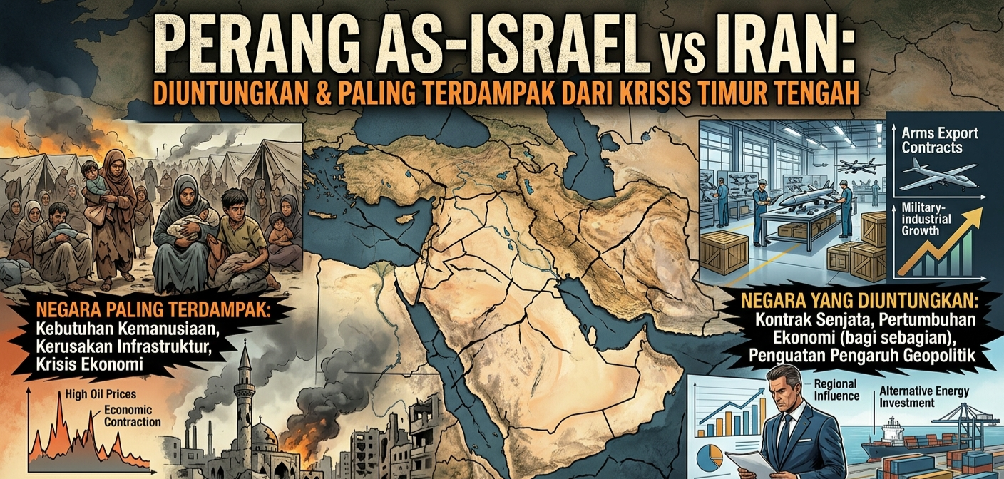Perang AS-Israel vs Iran: Negara yang Diuntungkan dan yang Paling Terdampak dari Krisis Timur Tengah