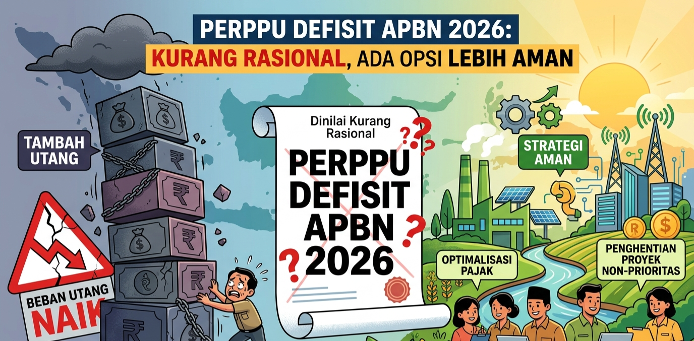 Perppu Defisit APBN 2026 Dinilai Kurang Rasional: Pemerintah Punya Opsi Lebih Aman Selain Tambah Utang