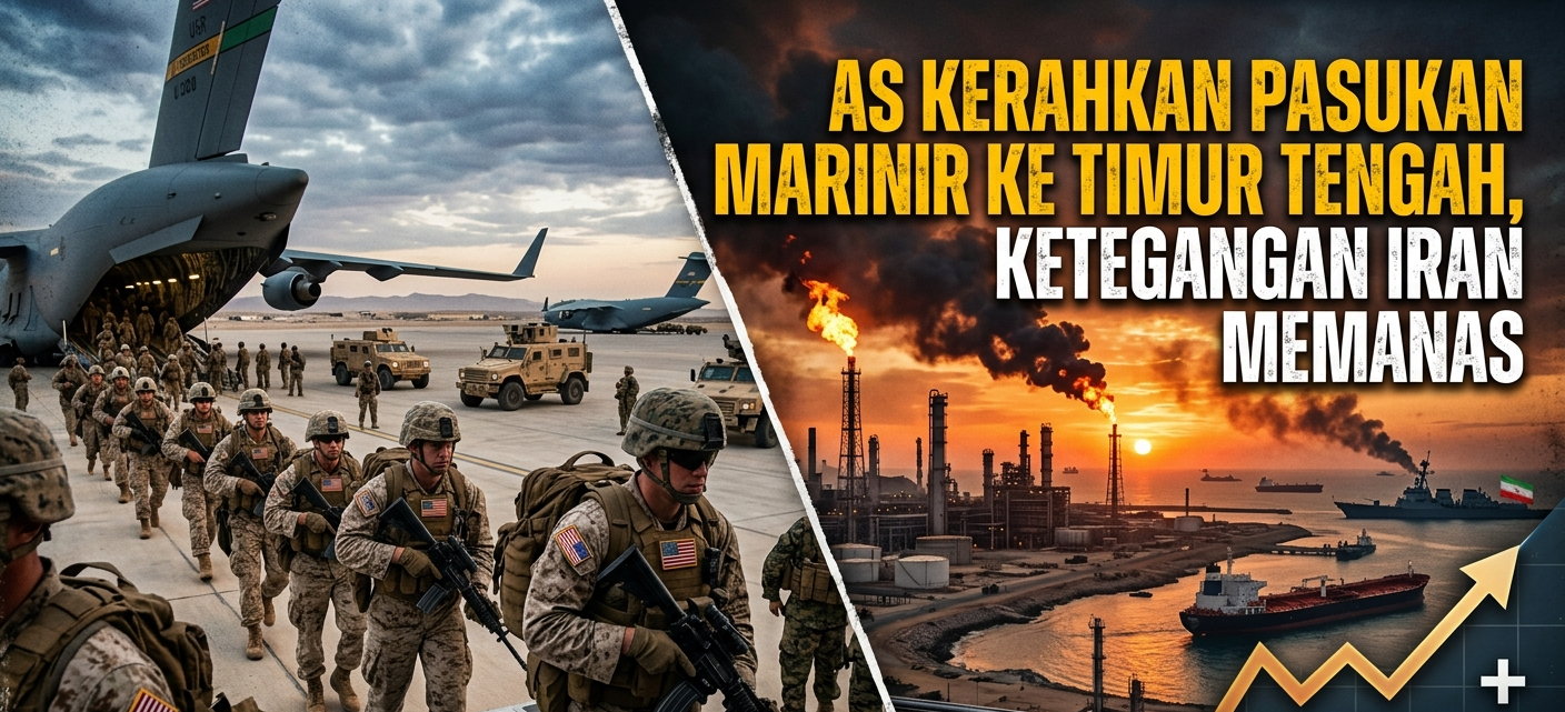 AS Kerahkan Pasukan Marinir ke Timur Tengah, Ketegangan Iran Memanas dan Harga Minyak Dunia Melonjak