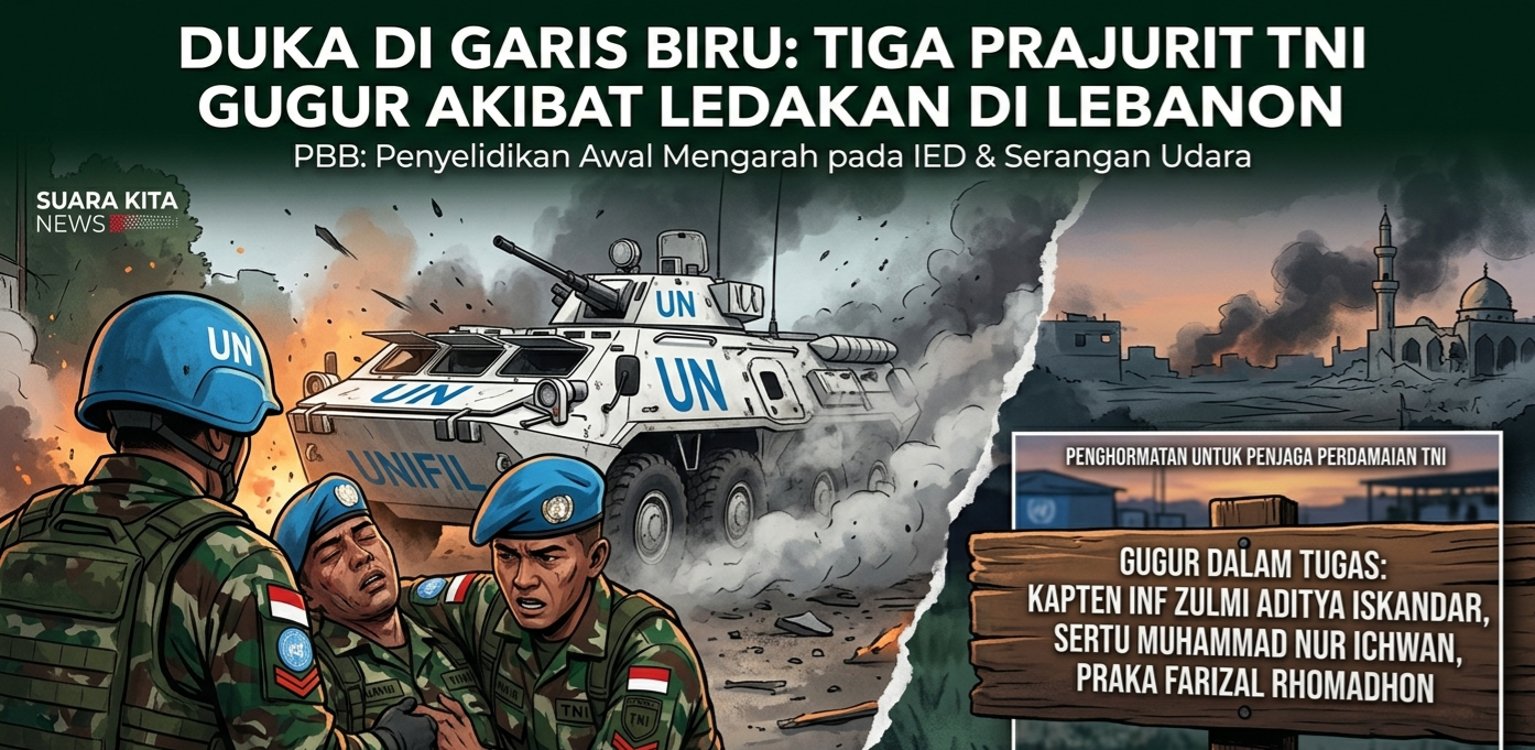 3 Prajurit TNI Gugur di Lebanon akibat Ledakan IED, Ini Fakta Penyelidikan Awal UNIFIL
