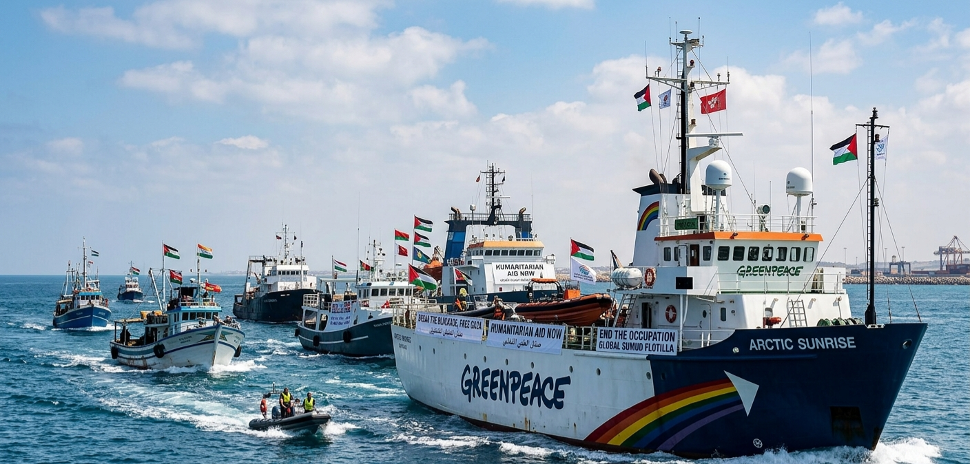 Greenpeace Ikut Global Sumud Flotilla ke Gaza: Solidaritas Dunia Lawan Blokade dan Krisis Kemanusiaan