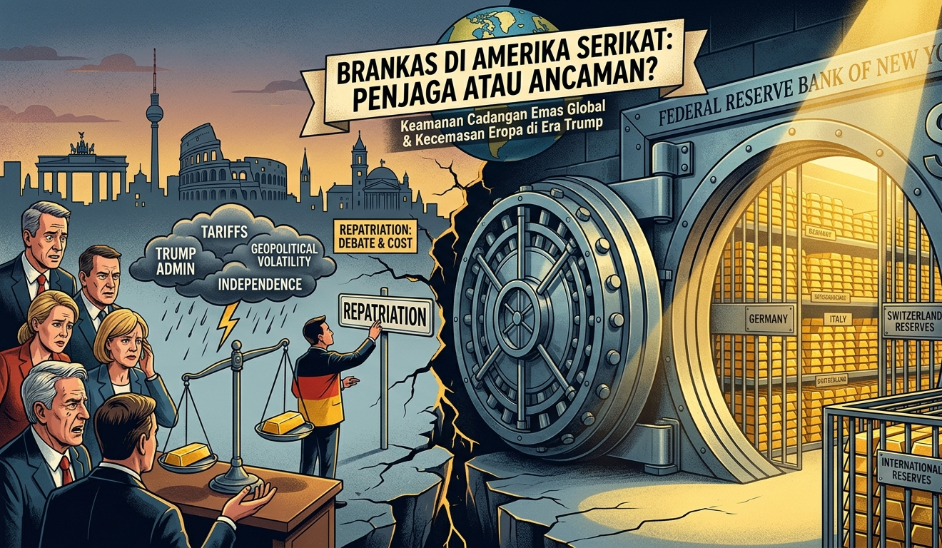 Brankas Emas Rahasia di Amerika Serikat: Menyimpan 6.300 Ton Emas Dunia, Kini Dipertanyakan Eropa