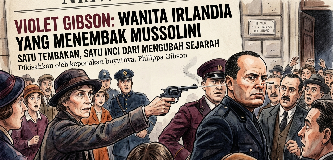 Violet Gibson: Wanita yang Nyaris Membunuh Benito Mussolini, Kisah Dramatis dari Balik Upaya Pembunuhan 1926