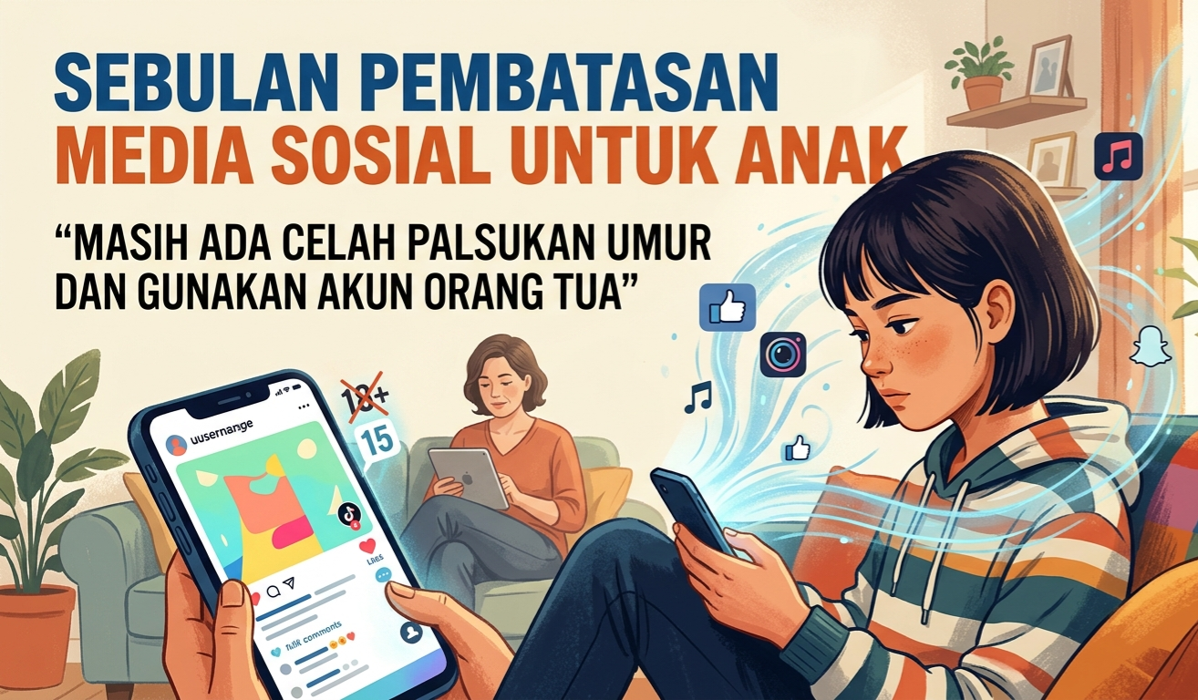Pembatasan Media Sosial Anak di Indonesia: Celah Manipulasi Usia dan Tantangan bagi Orang Tua