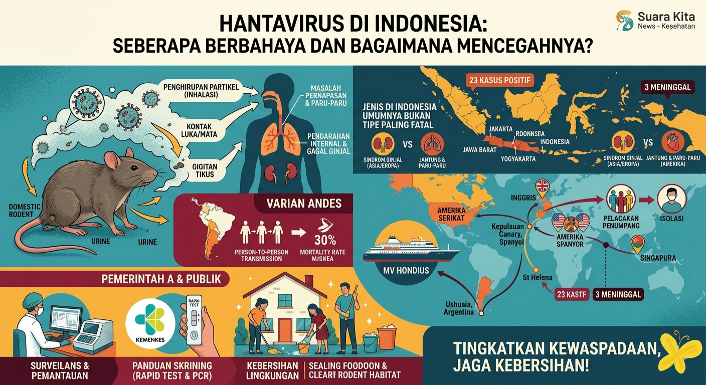 Hantavirus Masuk Indonesia? Ini Penjelasan Lengkap Soal Gejala dan Tingkat Bahayanya