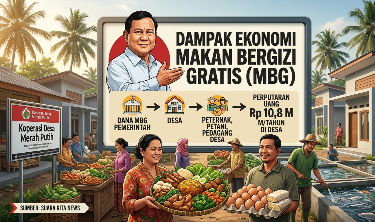 Program MBG Prabowo Gerakkan Rp 10,8 Miliar per Tahun di Setiap Desa, Ini Dampaknya bagi Petani dan UMKM Lokal