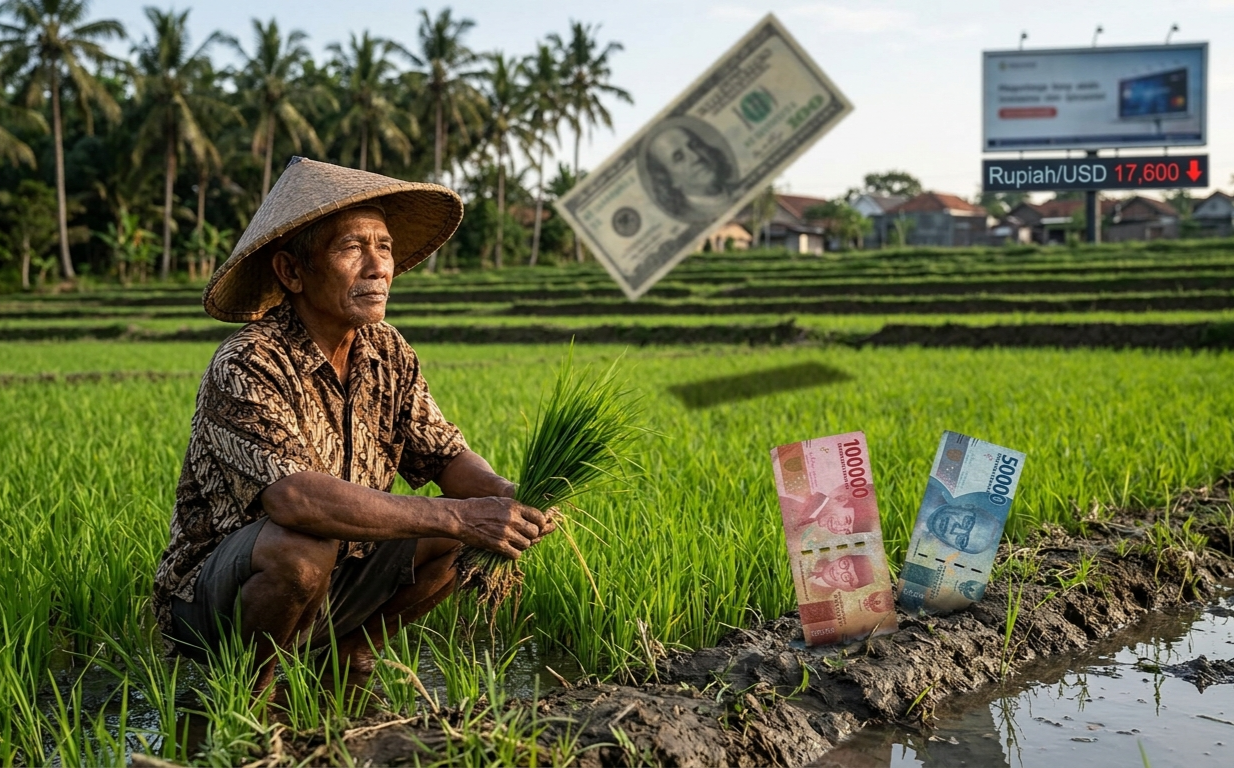 Rupiah Tembus Rp 17.600, Pernyataan Prabowo “Rakyat Desa Nggak Pakai Dolar” Dikritik Ekonom