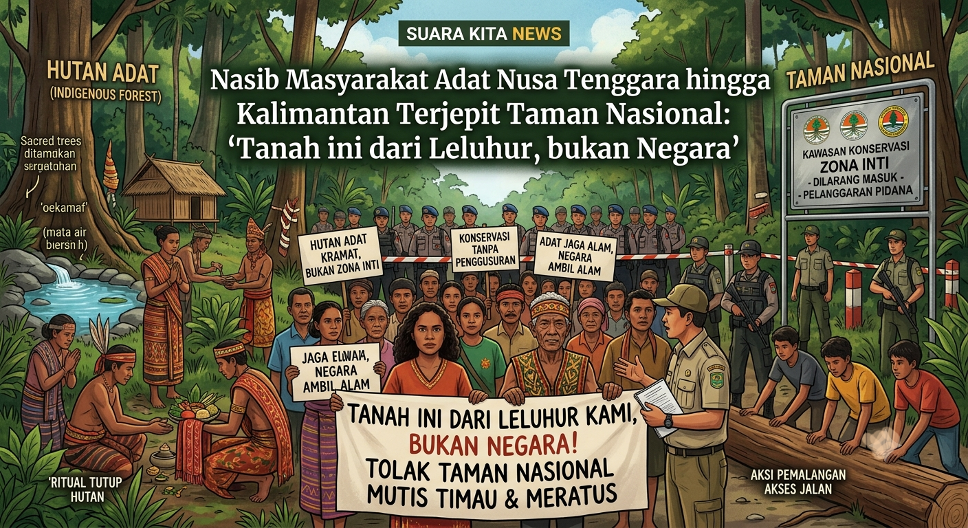 Taman Nasional Mengancam Hak Adat: “Tanah Ini dari Leluhur, Bukan Negara”