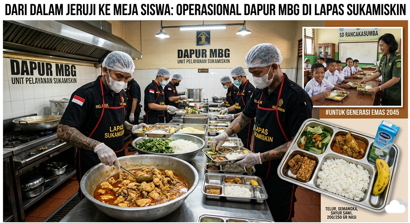 Puluhan Lapas Jadi Dapur MBG, Begini Penyajian Menu dari Penjara Sukamiskin yang Tuai Sorotan