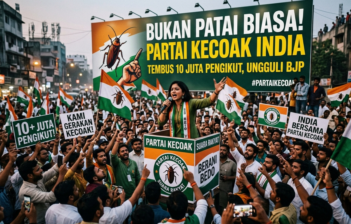 Bukan Partai Biasa! Gerakan ‘Partai Kecoak’ India Tembus 10 Juta Pengikut, Ungguli BJP
