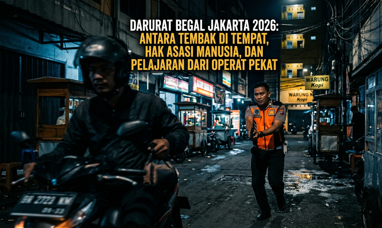 “Darurat Begal Jakarta 2026: Antara Tembak di Tempat, Hak Asasi Manusia, dan Pelajaran dari Operasi Pekat”