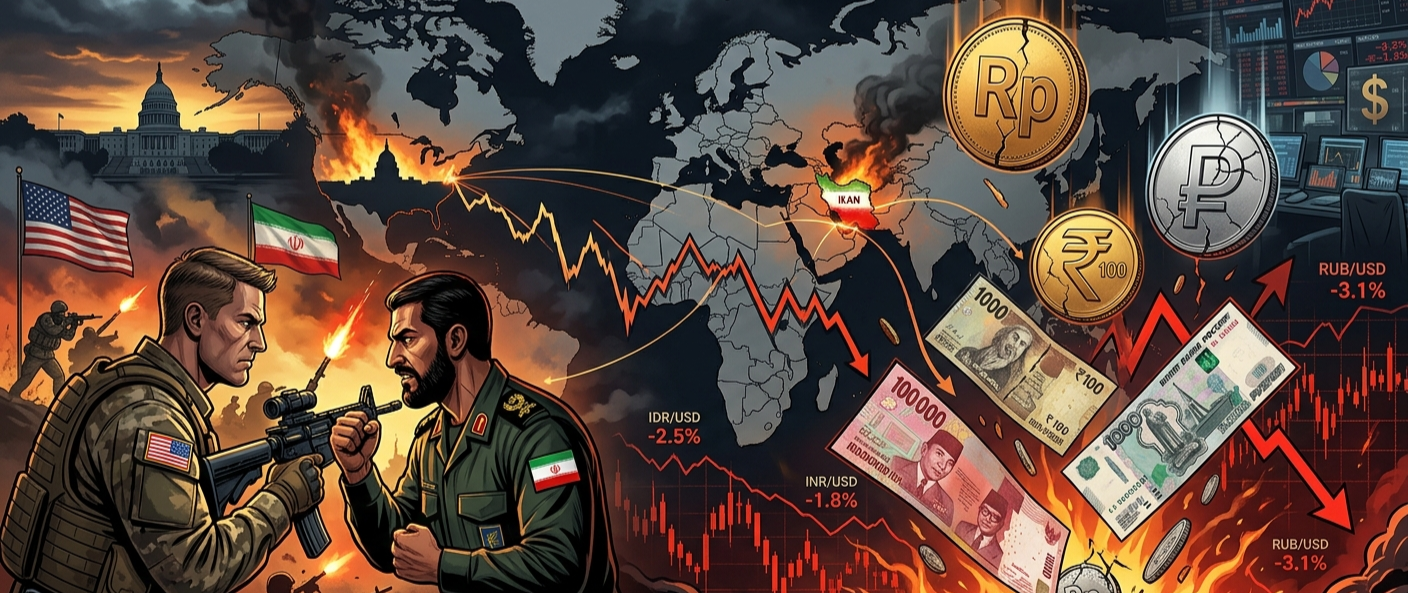 Dampak Perang AS-Iran terhadap Nilai Tukar Mata Uang Dunia: Rupiah, Rupee, hingga Rubel