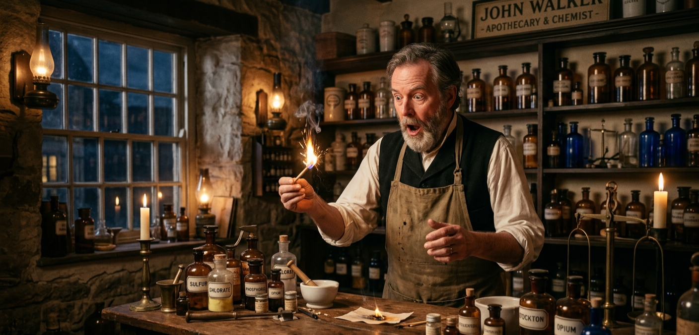 John Walker: Apoteker Inggris yang Tidak Sengaja Menemukan Korek Api Modern pada 1826