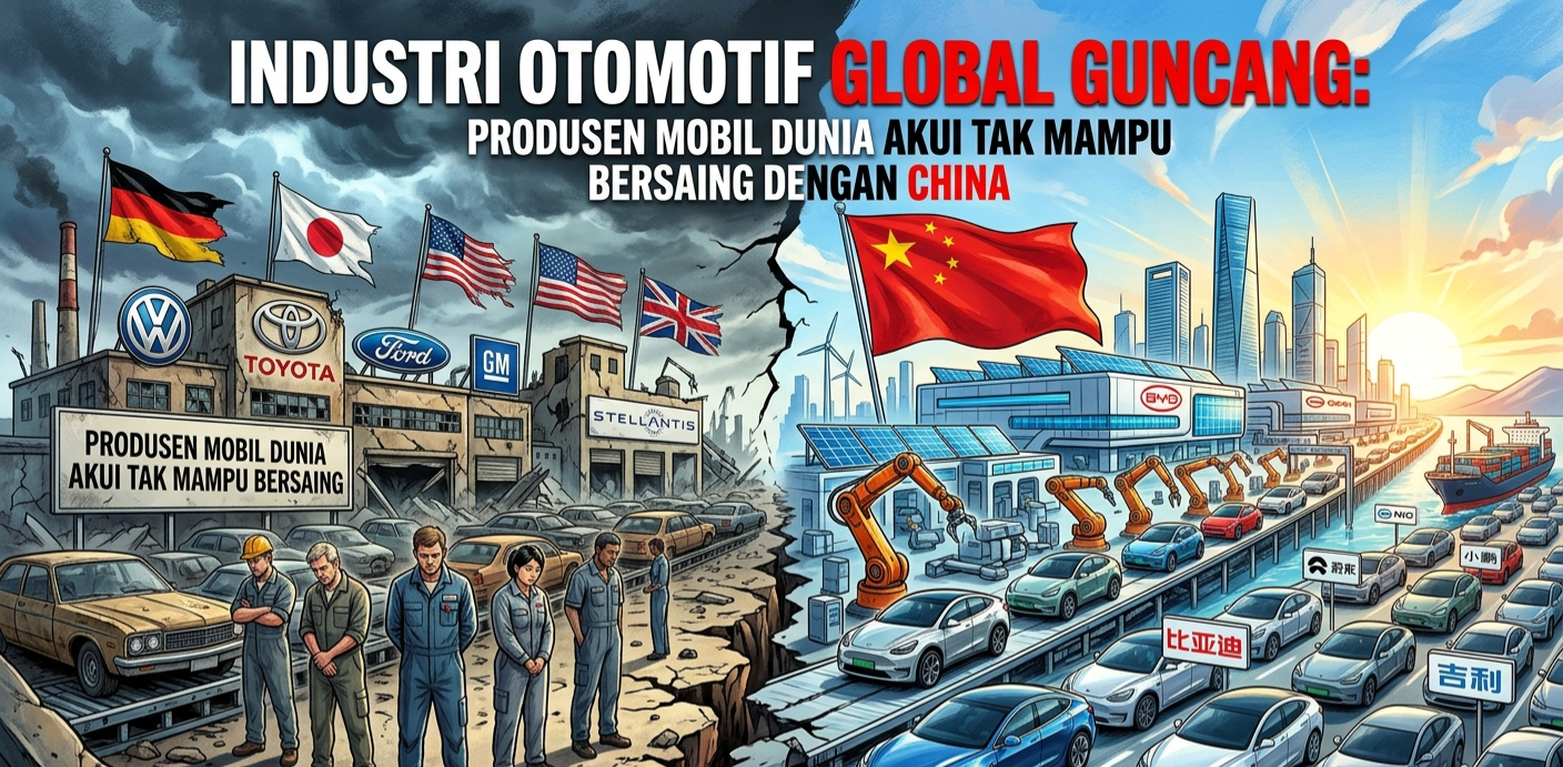 Industri Otomotif Global Guncang: Produsen Mobil Dunia Akui Tak Mampu Bersaing dengan China