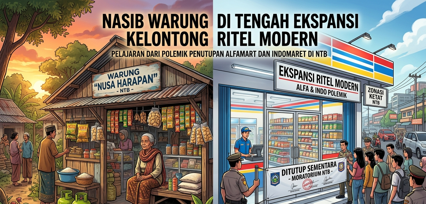 Nasib Warung Kelontong di Tengah Ekspansi Ritel Modern: Pelajaran dari Polemik Penutupan Alfamart dan Indomaret di NTB