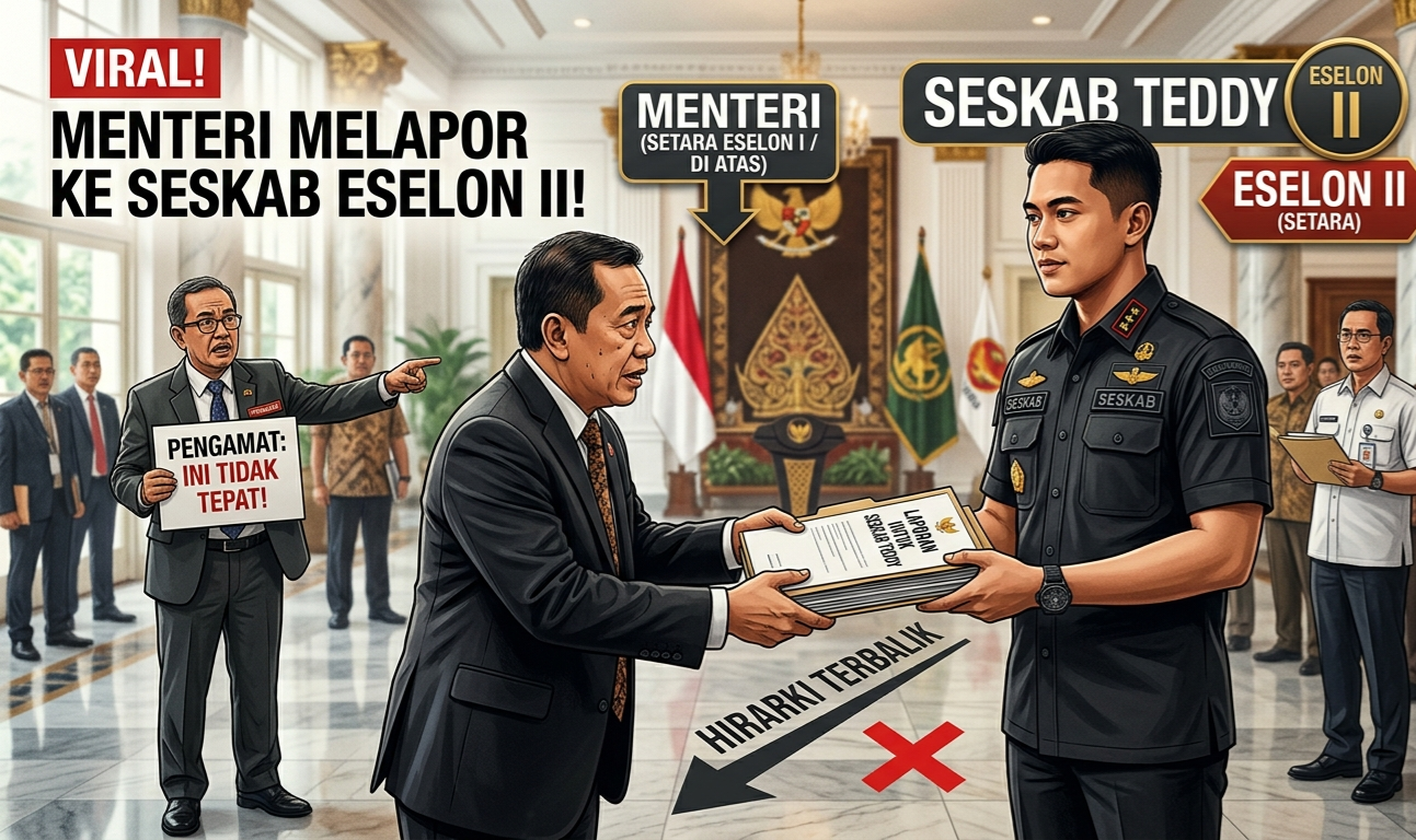 Viral! Menteri Kerap “Melapor” ke Seskab Teddy yang Setara Eselon II, Pengamat: Ini Tidak Tepat