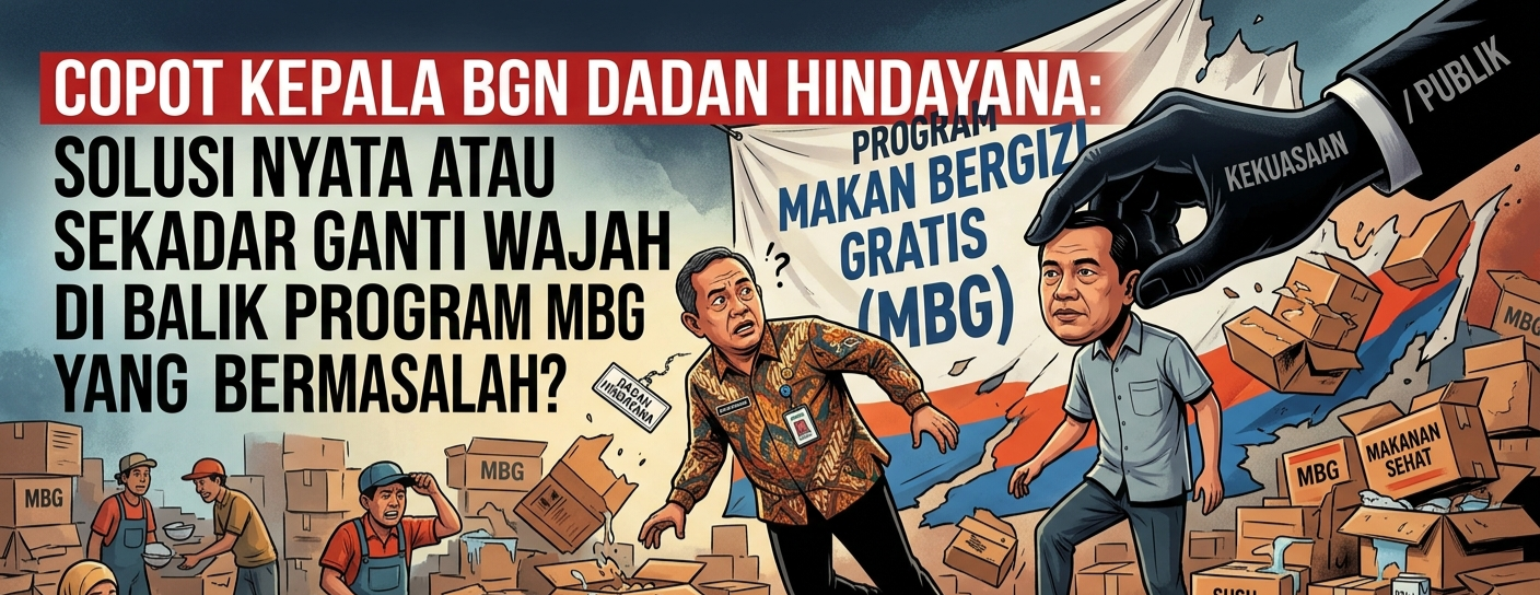 Copot Kepala BGN Dadan Hindayana: Solusi Nyata atau Sekadar Ganti Wajah di Balik Program MBG yang Bermasalah?