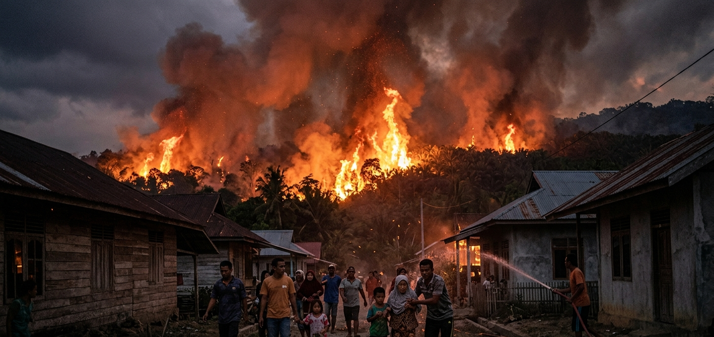 Kebakaran Hutan Nagan Raya Aceh Meluas 90 Hektare, Api Ancam Permukiman Warga