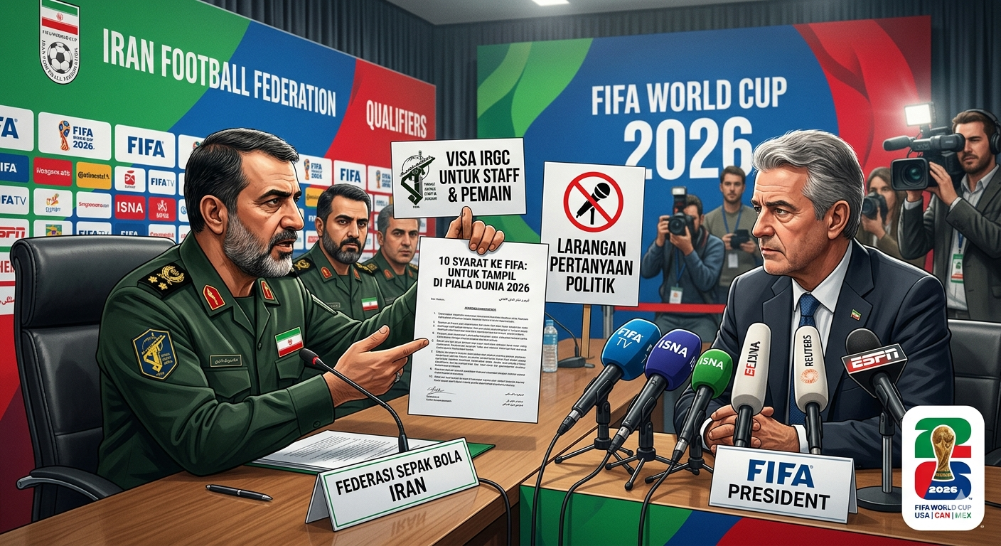 Iran Ajukan 10 Syarat ke FIFA demi Tampil di Piala Dunia 2026: Dari Visa IRGC hingga Larangan Pertanyaan Politik