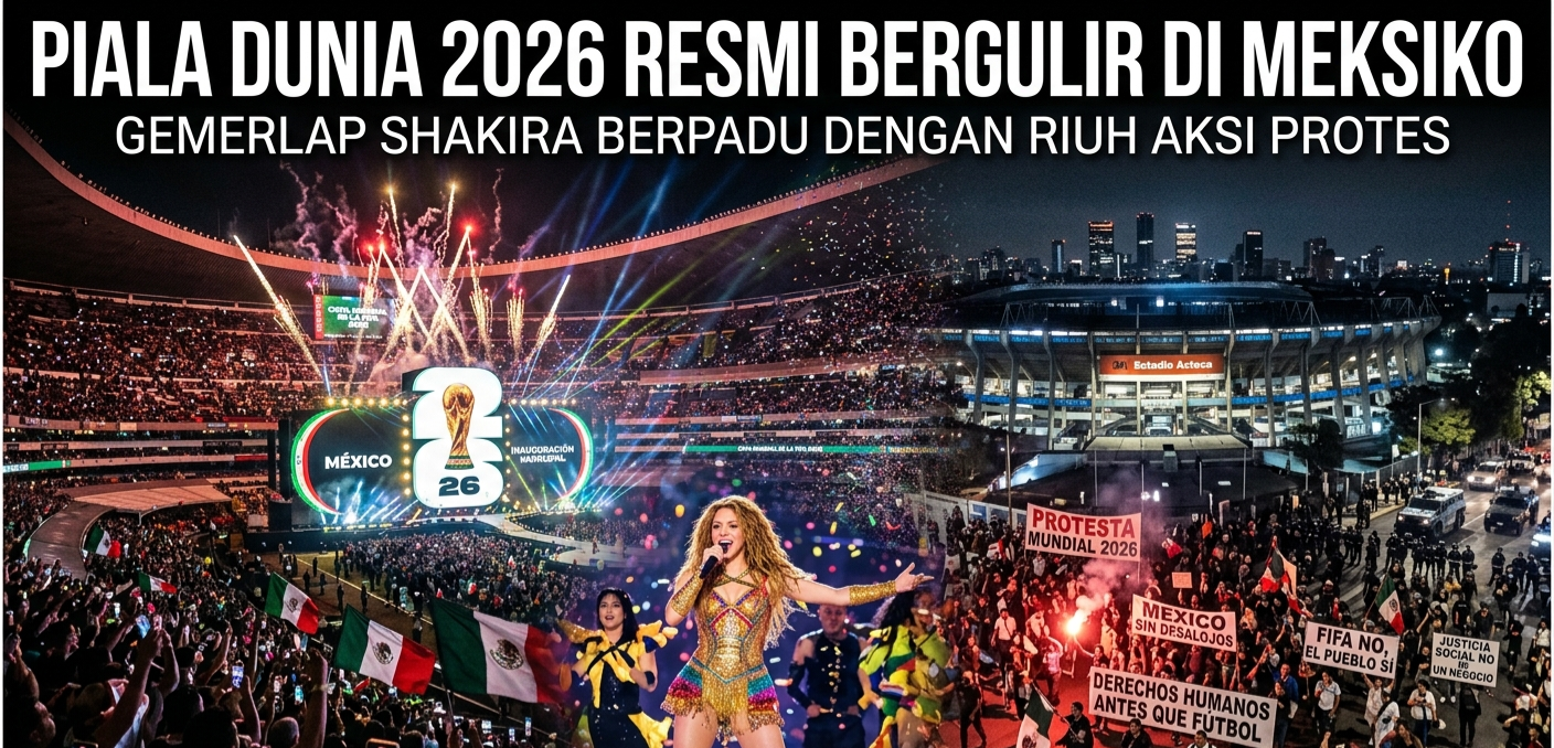 Piala Dunia 2026 Resmi Bergulir di Meksiko: Gemerlap Shakira Berpadu dengan Riuh Aksi Protes