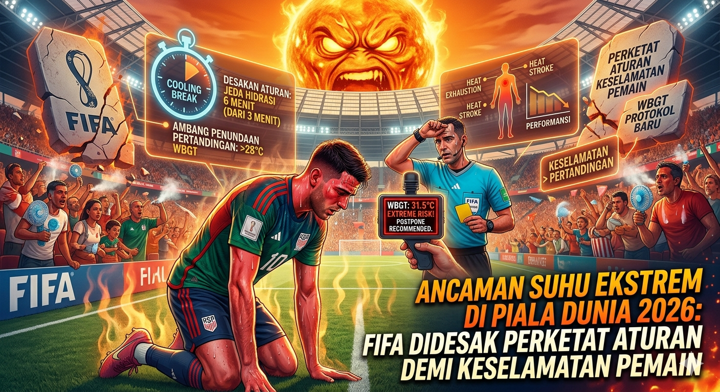 Ancaman Suhu Ekstrem di Piala Dunia 2026: FIFA Didesak Perketat Aturan Demi Keselamatan Pemain
