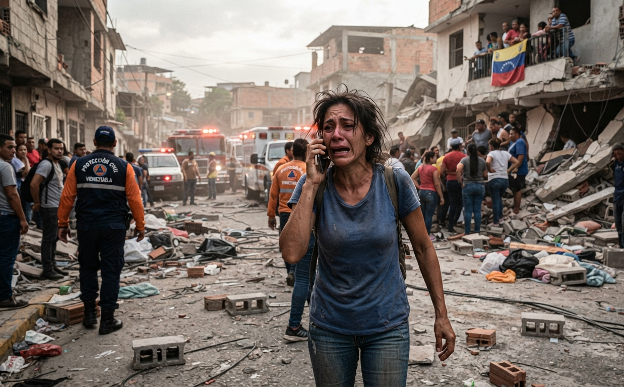 Detik-Detik Mencekam Gempa Venezuela: Kisah Perempuan Berjam-jam Mencari Kabar Keluarganya di Caracas
