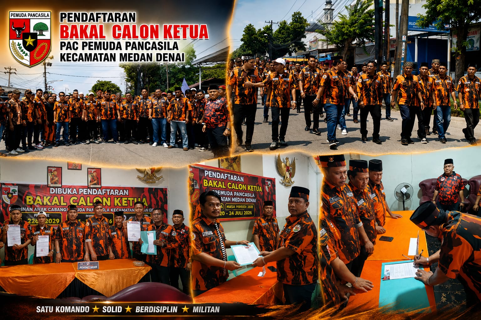 Guntur Sahputra Resmi Mendaftar, Melenggang Mulus Jadi Calon Tunggal Ketua PAC Pemuda Pancasila Medan Denai