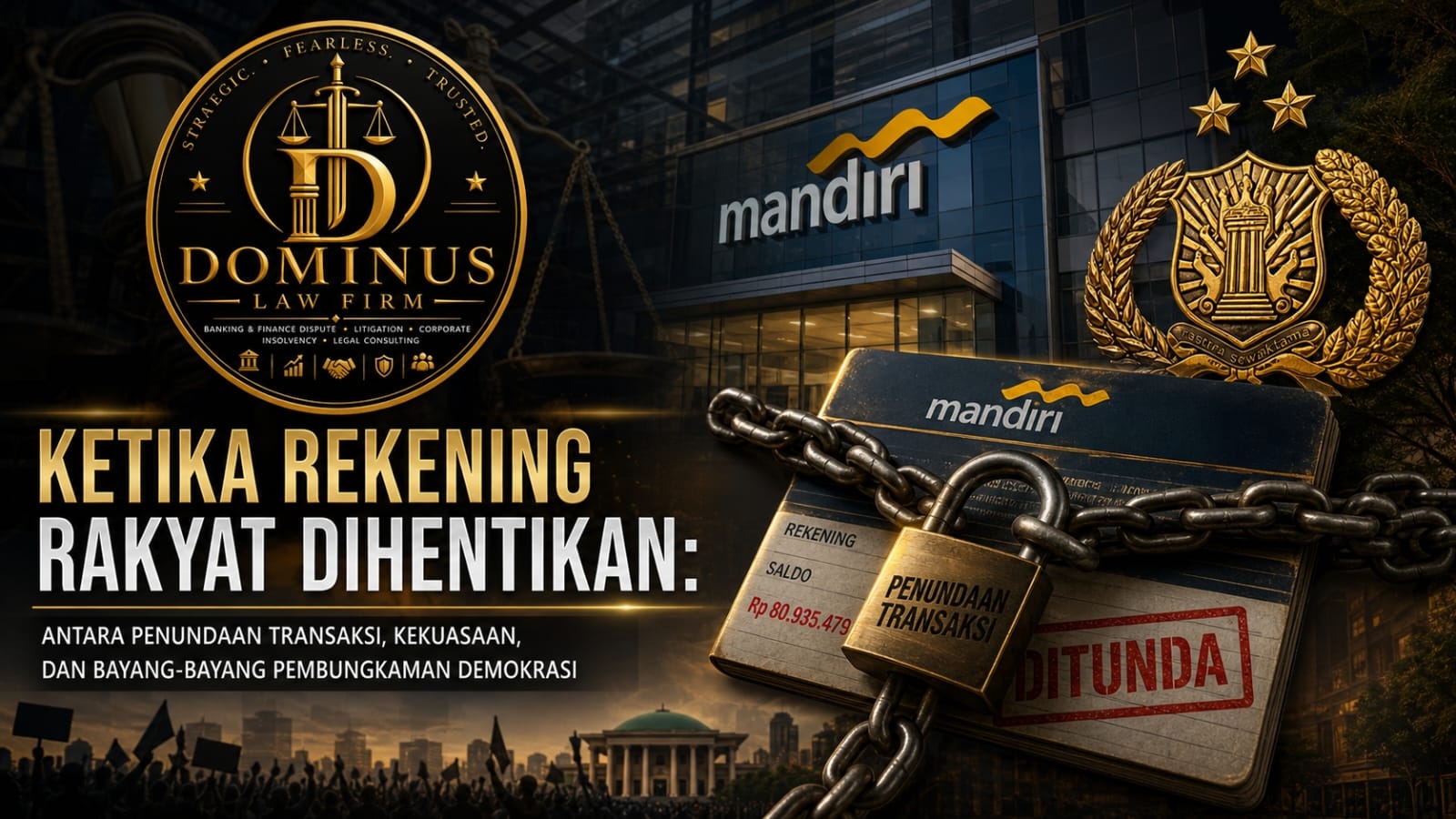 KETIKA REKENING RAKYAT DIHENTIKAN: DI ANTARA PASAL, KUASA, DAN BAYANG-BAYANG PEMBUNGKAMAN