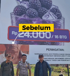 Sapuh Bersih Reklame Ilegal: Satpol PP Karawang Amankan Proyek Jalan Pedes–Sungaibuntu