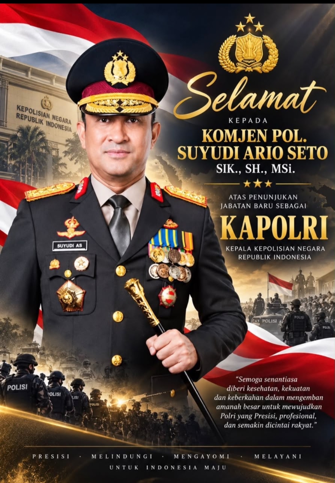 Pergantian Kilat Pucuk Pimpinan Polri: Komjen Suyudi Ario Seto Resmi Gantikan Jenderal Listyo Sigit